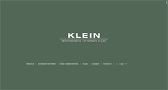 Desktop Screenshot of kleinlaw.ch